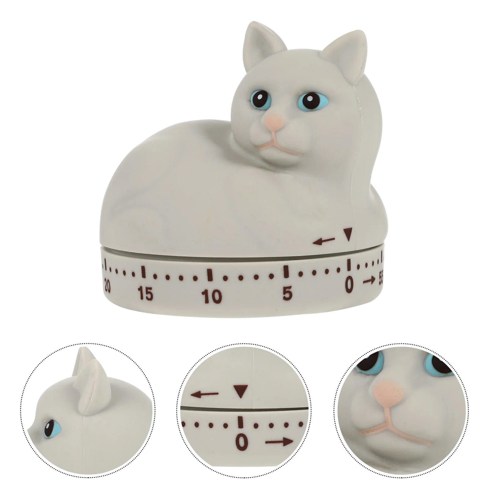 

Cat Kitchen Timer Cooking Timepiece: Manual Mechanical Timer 60 Minutes Countdown Clock Portable Alarm Clock Kitchen Cooking