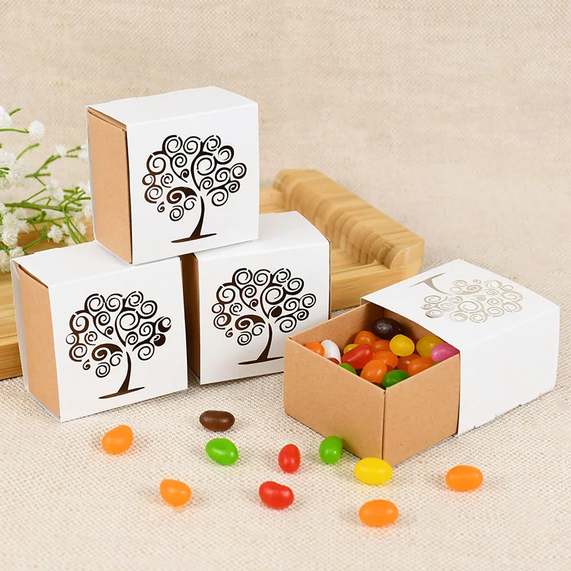 

10 шт. 6x6x см бумажные свадебные подарочные коробки в виде ящика для подарков для детей на день рождения Печенье Шоколад печенье конфеты конди...
