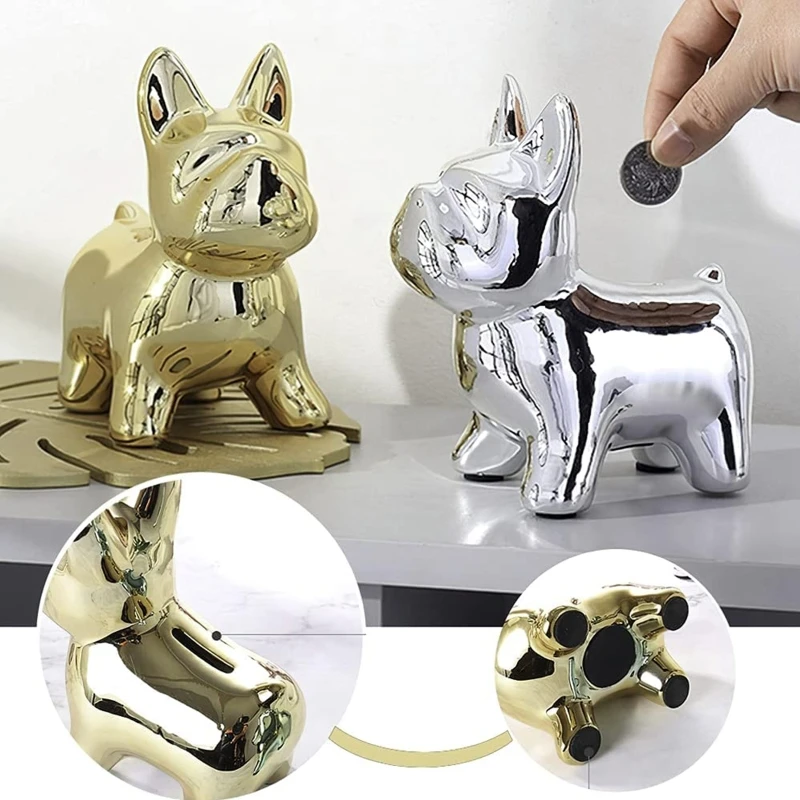 

French Bulldog Statue Sitting Ceramic Dog Figurine Piggy Bank Ceramic Crafts