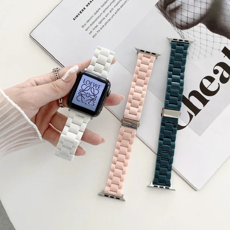 

Ремешок полимерный для apple watch band, браслет карамельных цветов для iwatch series 7 6 se 5 4 3, 45 мм 41 мм 42 мм 38 мм 44 мм 40 мм