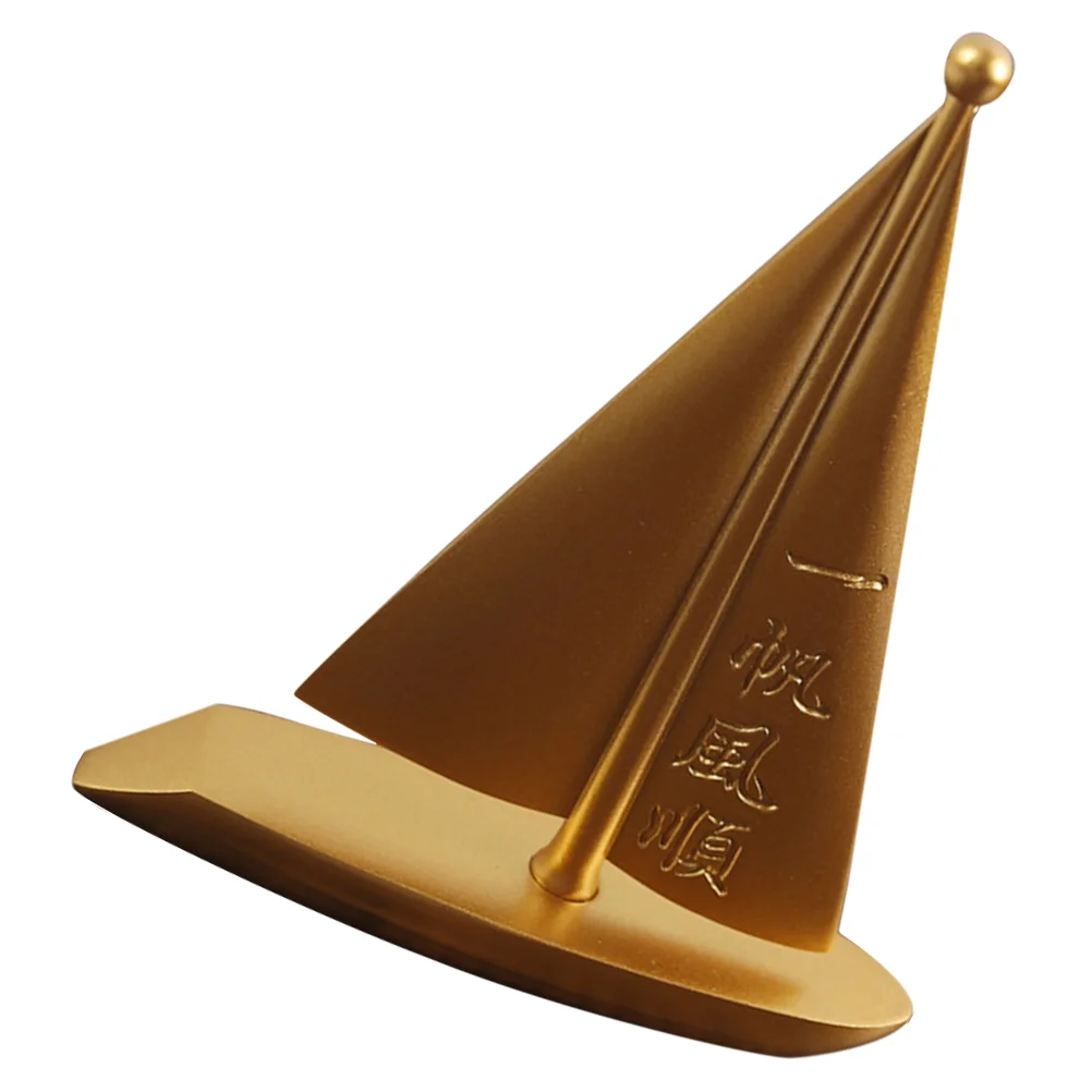

Vintage Brass Boat Decoration Statue Boat Sculpture Sailboat Ornament for Home Office Desktop Decor