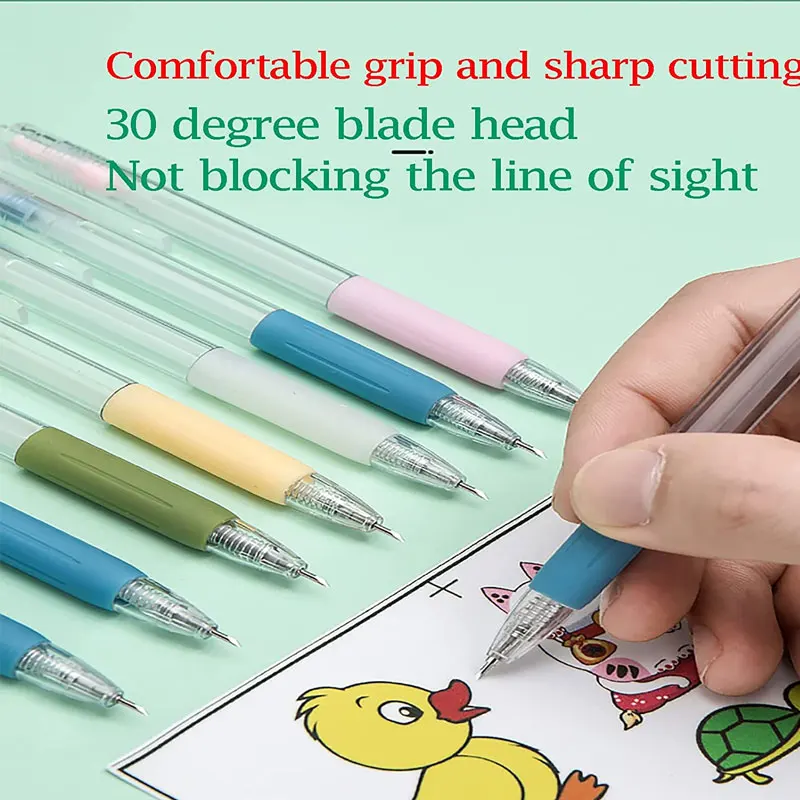 

1Pc Art Utility Knife Pen Knife Cut Stickers Scrapbooking Cutting Tool Express Box Knife School Supplies DIY Craft Supplies