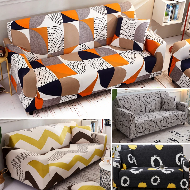 

34 Colors Adjustable Sofa Cover Printed Chairs Cover Home Decor Furniture Elastic Sofa Bed Modern Sofas For Living Room Corner