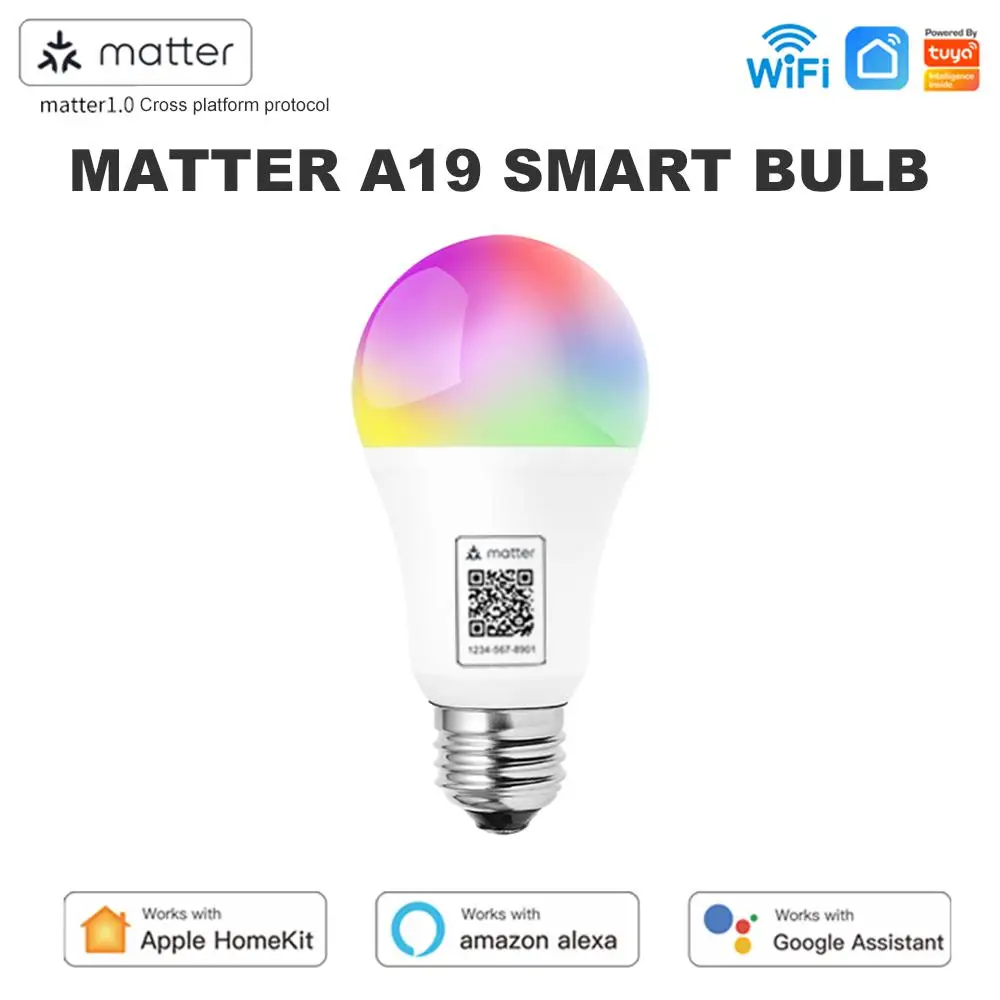 

WiFi E27 B22 Smart Dimmable Bulb RGBCW 100-240V LED Light Smart Life App Control Support Alexa Google Home Alice Light Bulb