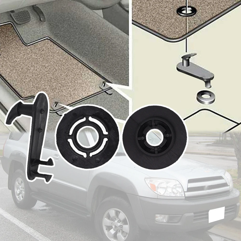 

2 комплекта для Toyota 4Runner 2003 2004 2005 2006 2007 2008 2009 2010 2011-2015, зажим для напольного коврика, крепежный зажим, крючок, заклепка