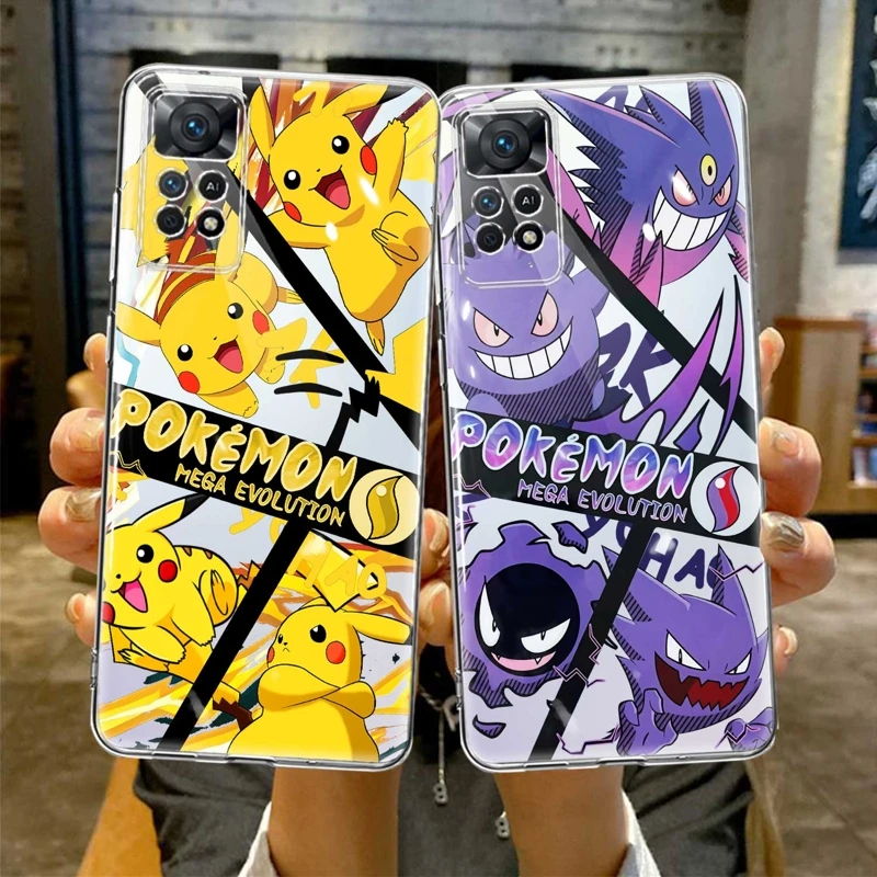 

Cases Silicone Pokemon Pikachu Squirtle Gengar Anime For Xiaomi Redmi Note 9S 7 8 9 10 11 12 4G 5G Pro 10S 10Pro 11T NOTE11 8T