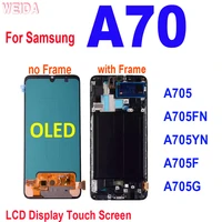 super amoled lcd for samsung a70 lcd a705 a705fn a705yn a705f a705g lcd display touch screen digitizer assembly frame tools