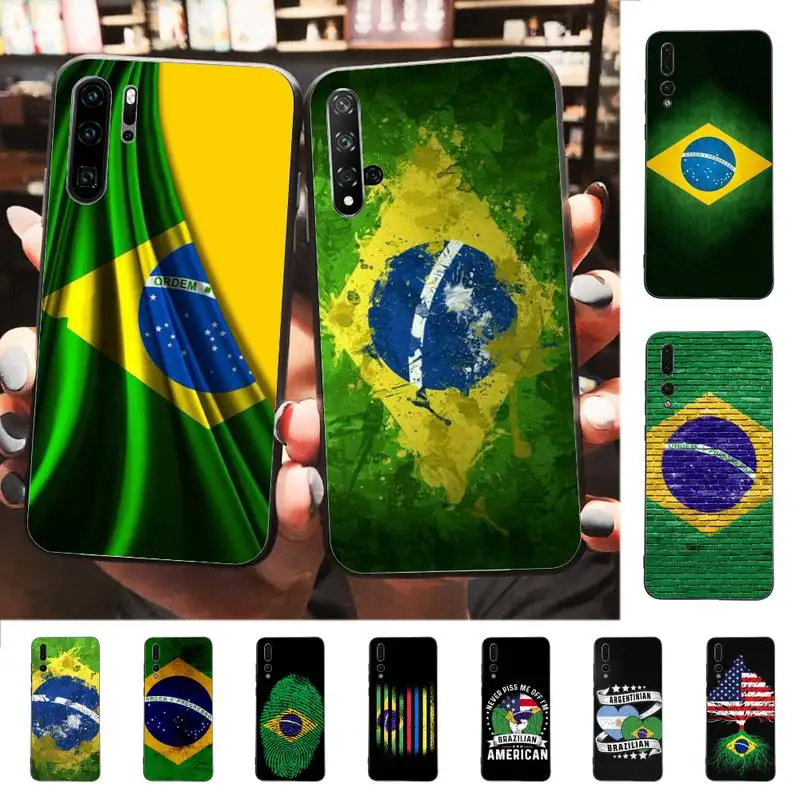 

Brazil Brazilian flag Phone Case for Huawei P30 40 20 10 8 9 lite pro plus Psmart2019