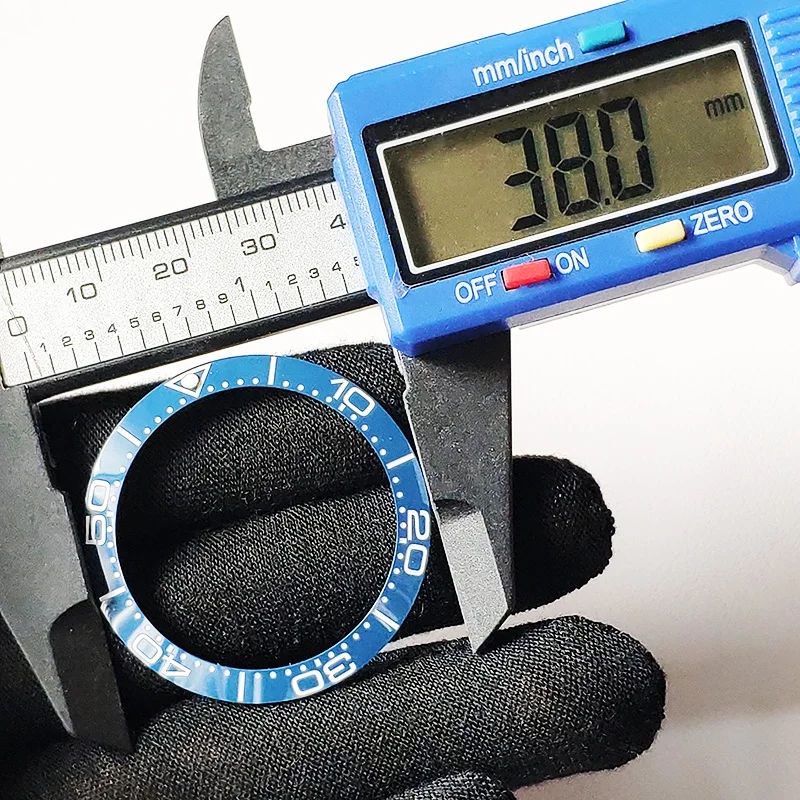 Ceramic Watch Bezels Inserts Ring 38mm Fits OMG Logo Sea Watches master Men Face Replacement Accessories Parts Repair Tools Case