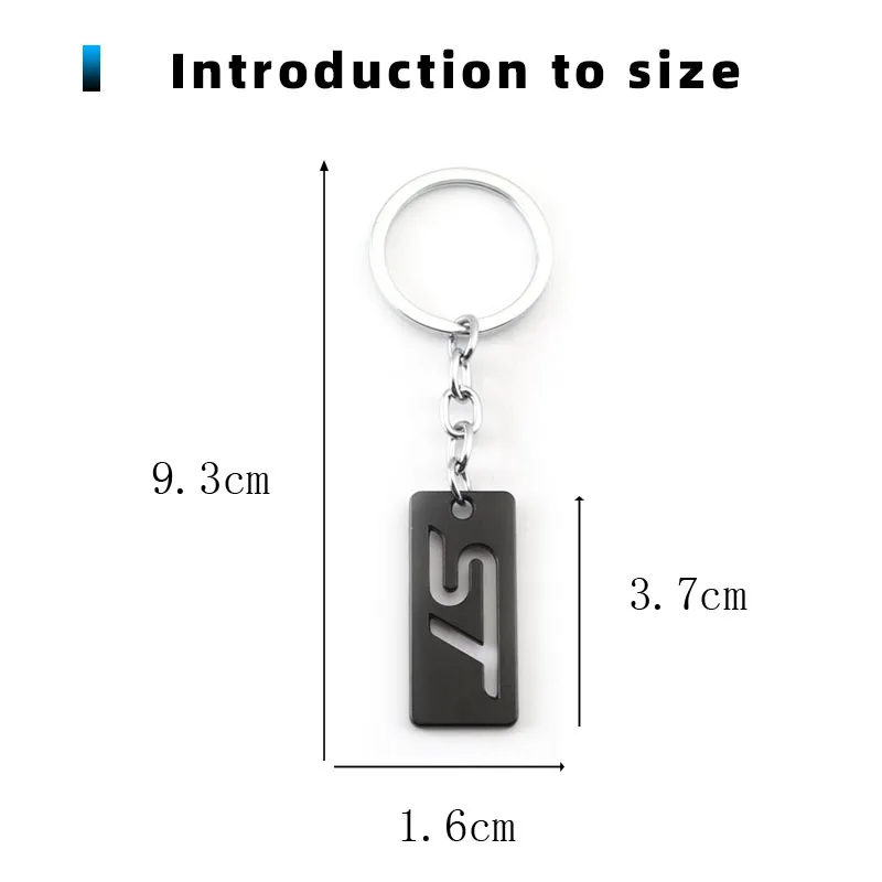 Car Keychain ST Keyring Metal Key Chain Ring Holder Badge for Ford ST Logo Focus Fiesta Transit Ecosport Mondeo Kuga Fusion images - 6