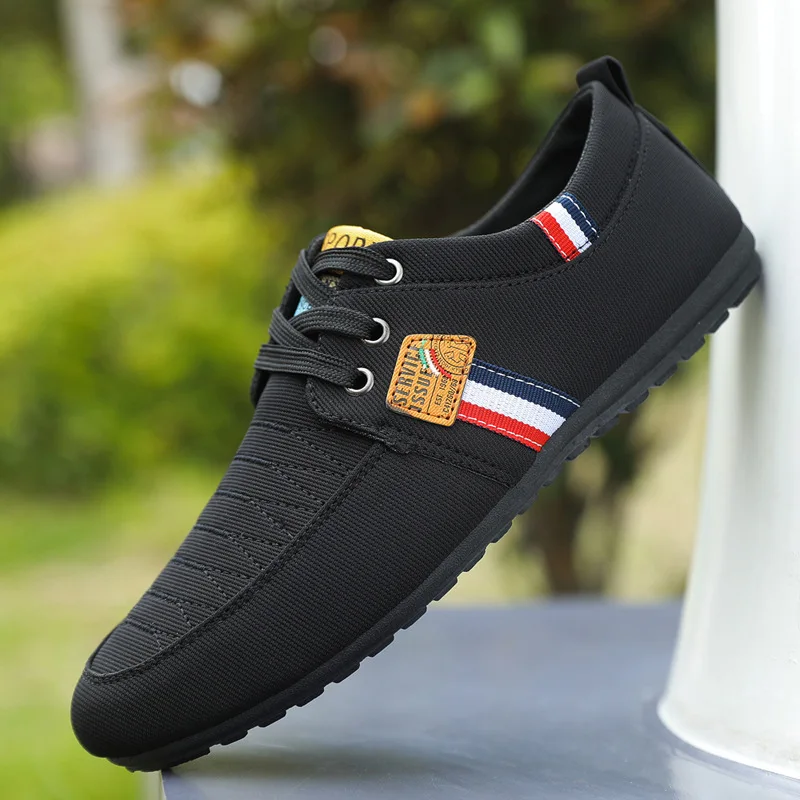 

2022 Summer Breathable Canvas Shoes Men Trend Low Top Versatile Casual Shoes