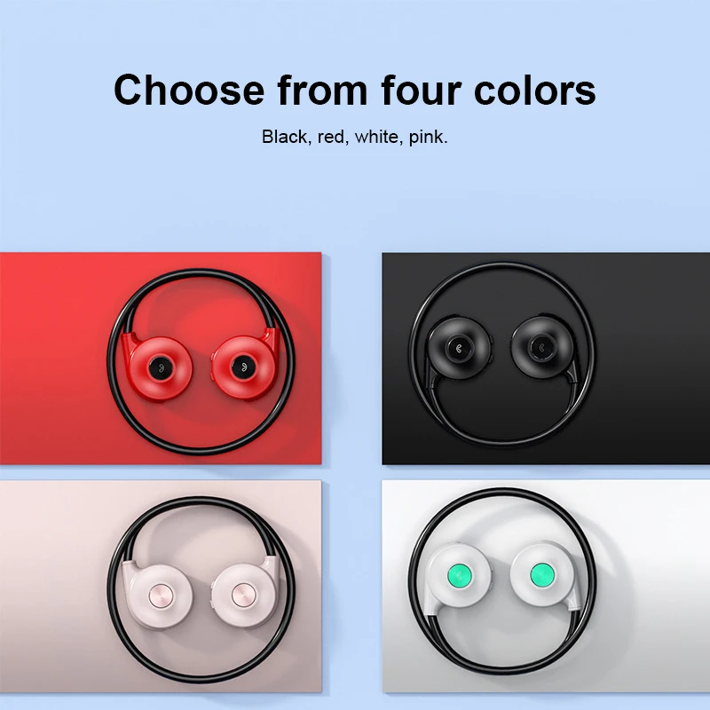 

M1S True Bone Conduction Earphones Bluetooth-compatible Headset Bone-to-ear Stereo Acoustic Oscillator Speaker Headphone