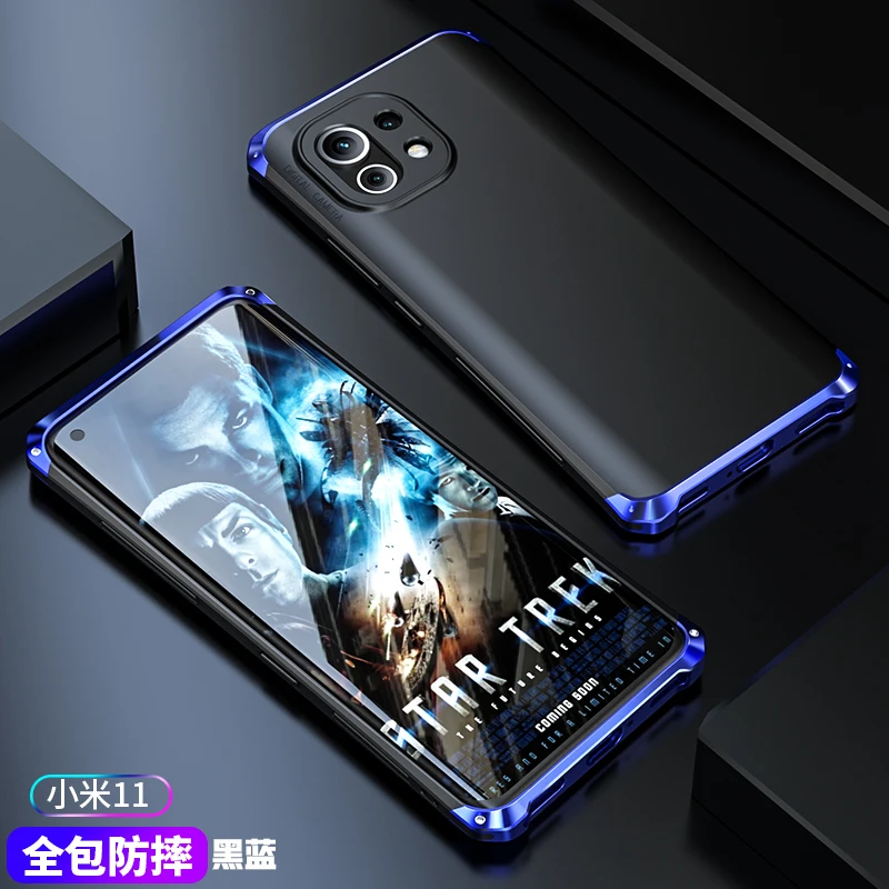 Luxury Shockproof Element Metal Case For Xiaomi Mi 11 10 Mi11 Mi10 Pro 9 Mi9 Hin Hard Aluminium Alloy Hybrid Plastic Back Cover