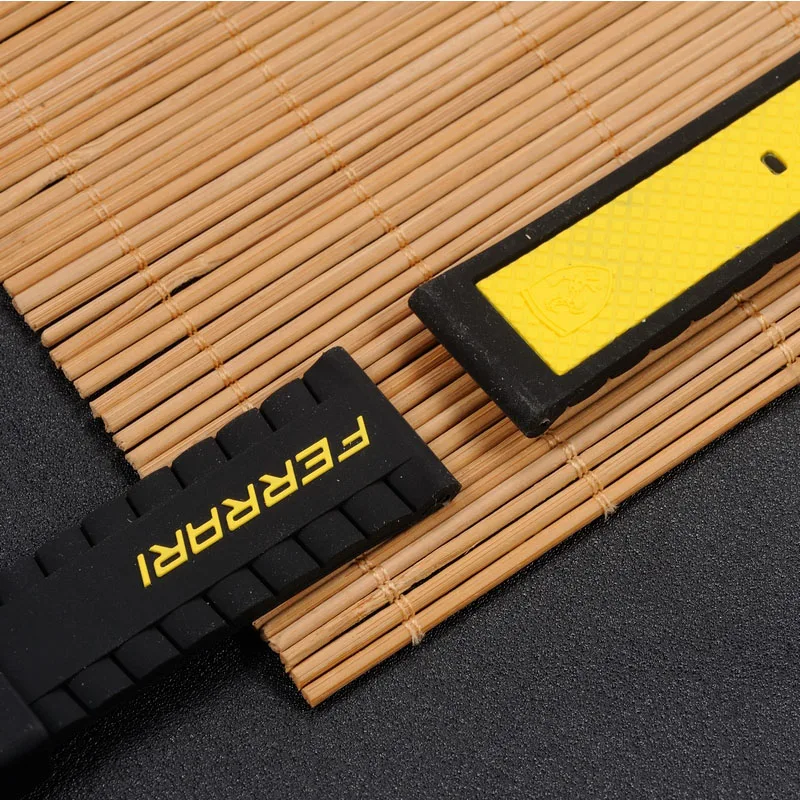 Silicone watch  men's watch accessories suitable for Ferrari 0830138\0830163 sports Rubber Bracelet 24mm