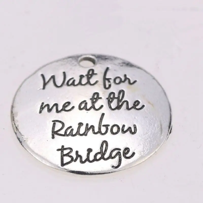 Набор из 10 подвесок подождите меня на Радужном мосте круглые антикварные