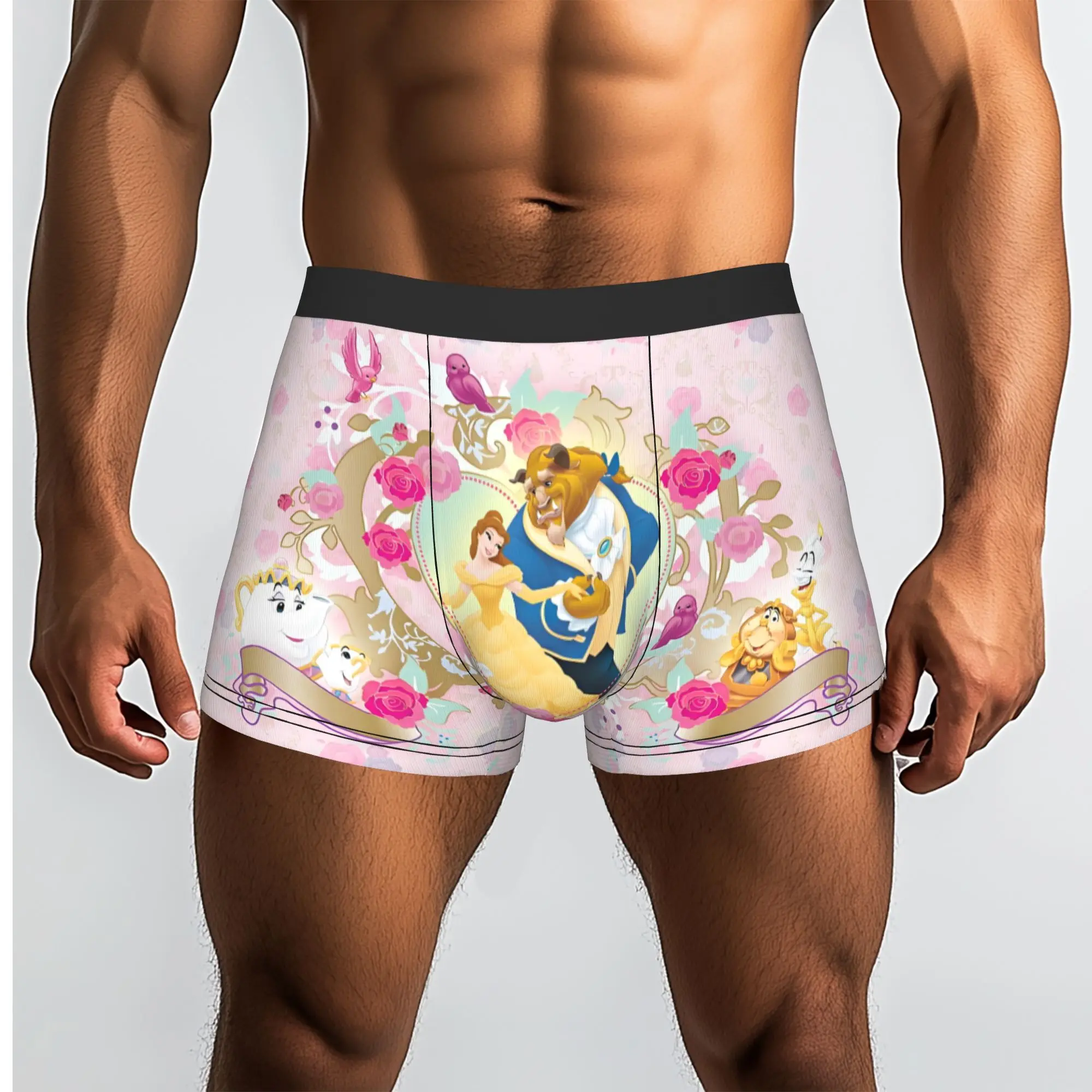 Фото Мужские трусы-боксеры Custom Beauty Anime And The Beast, эластичные трусы-шорты, мягкие трусы для мужчин №1