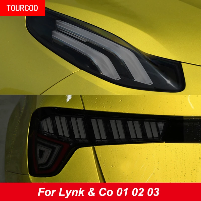 

Для Lynk & Co 01 02 03 ТПУ затемненные фары Задние фары противотуманная защитная пленка модификация автомобиля изменение цвета Пленка
