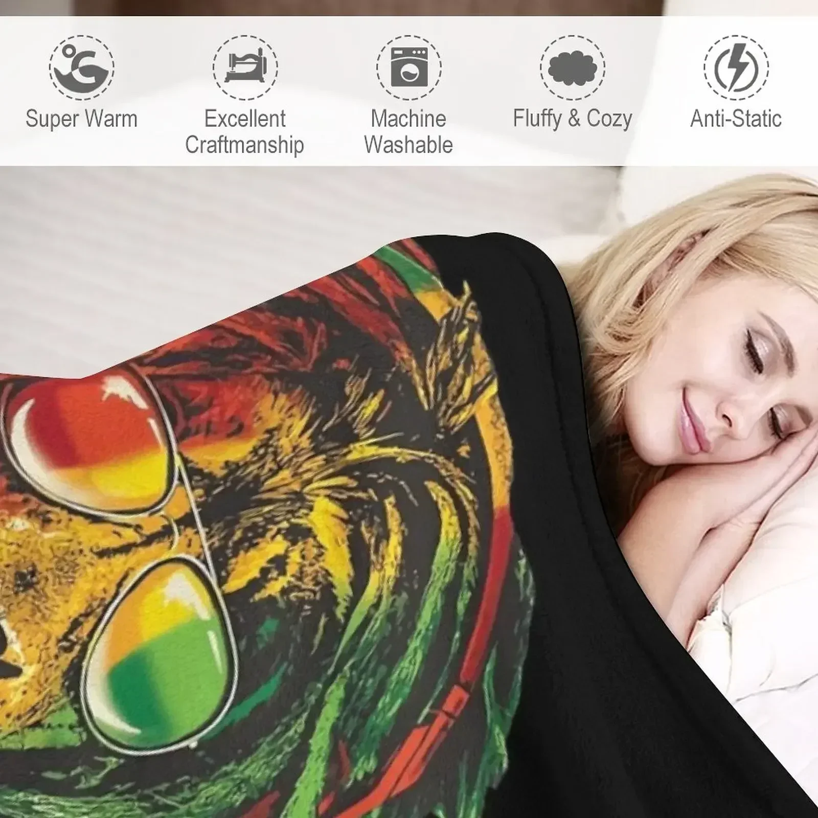 Одеяло Bob Marley Rasta Lion Art для любителей регги лохматое одеяло милые клетчатые одеяла