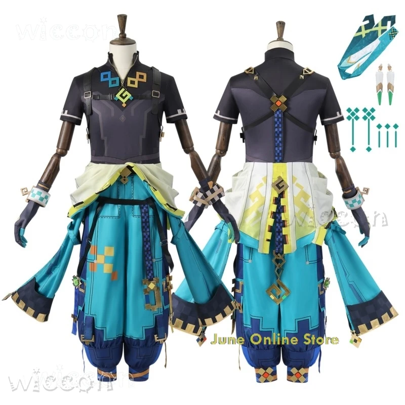 Genshin Impact Kinich Косплей Костюм Парик Игра Мужчины Женщины Natlan Ролевая игра Хэллоуин