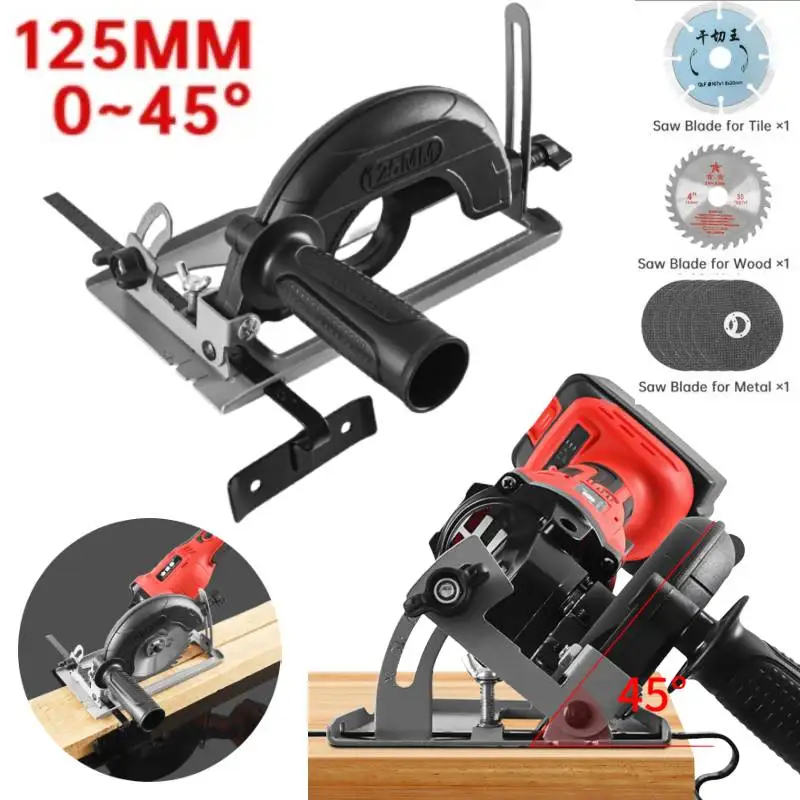 

Угловой шлифовальный станок, конвертер 100-125 мм, резак, кронштейн для электрической циркулярной пилы, базовый ключ, портативный деревообрабатывающий режущий инструмент