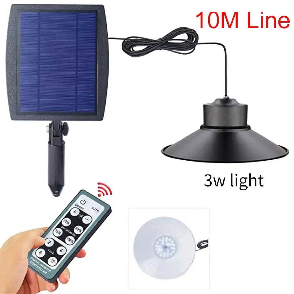

ABS Remote Control Shed Light Chicken Coop Two Modes Adjustable Brightness Solar Powered Hanging Led Garden Indoor With Timer