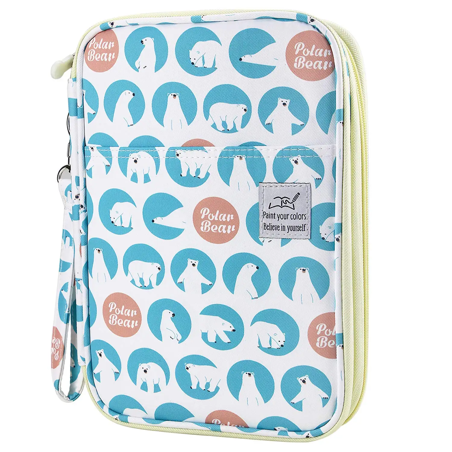 

Pencil Case 192 Slots Colored Large Capacity Holder Pen Organizer Bag with Zipper Watercolor Coloring s Gel Pens
