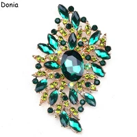 donia jewelry fashion hot brooch color large glass brooch large luxury brooch flower brooch womens accessories