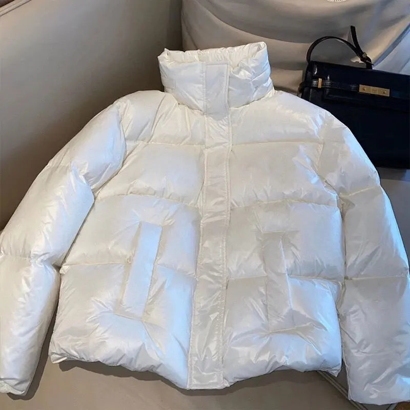 Letter Stitching Women Coat Winter White Duck Down Jacket Short Outwear 2022 New Warm Parkas High Quality Female Puffer Jacket enlarge