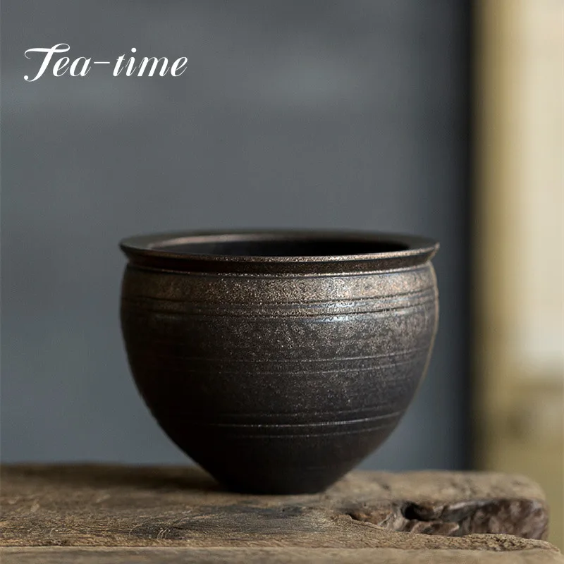 

Железная глазурованная чаша для мытья чая в японском стиле, керамическая чашка Jianshui, контейнер для мытья, Бытовые аксессуары для чайного на...