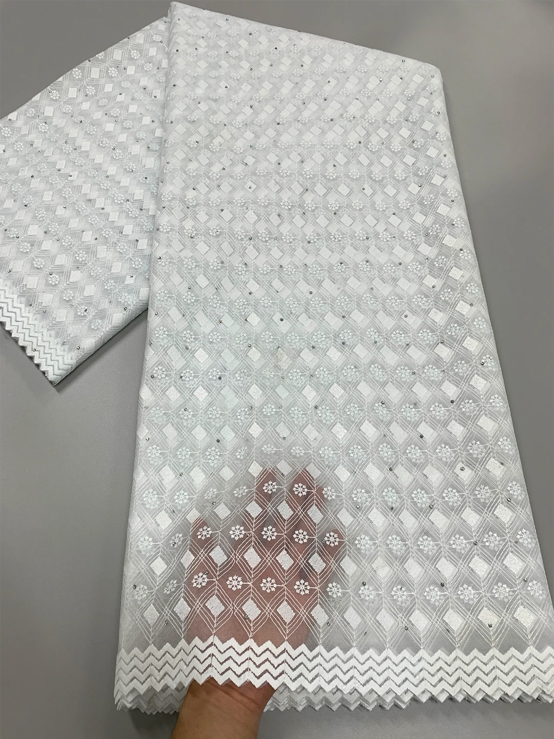 Горячая Распродажа французская молочная шелковая Тюлевая кружевная ткань 2023