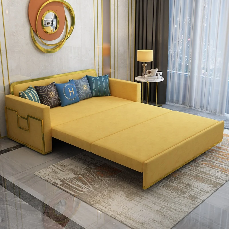 

Save Space Corner Couch Set Portable Folding Sofa Cum Bed Multi-purpose Living Room Furniture