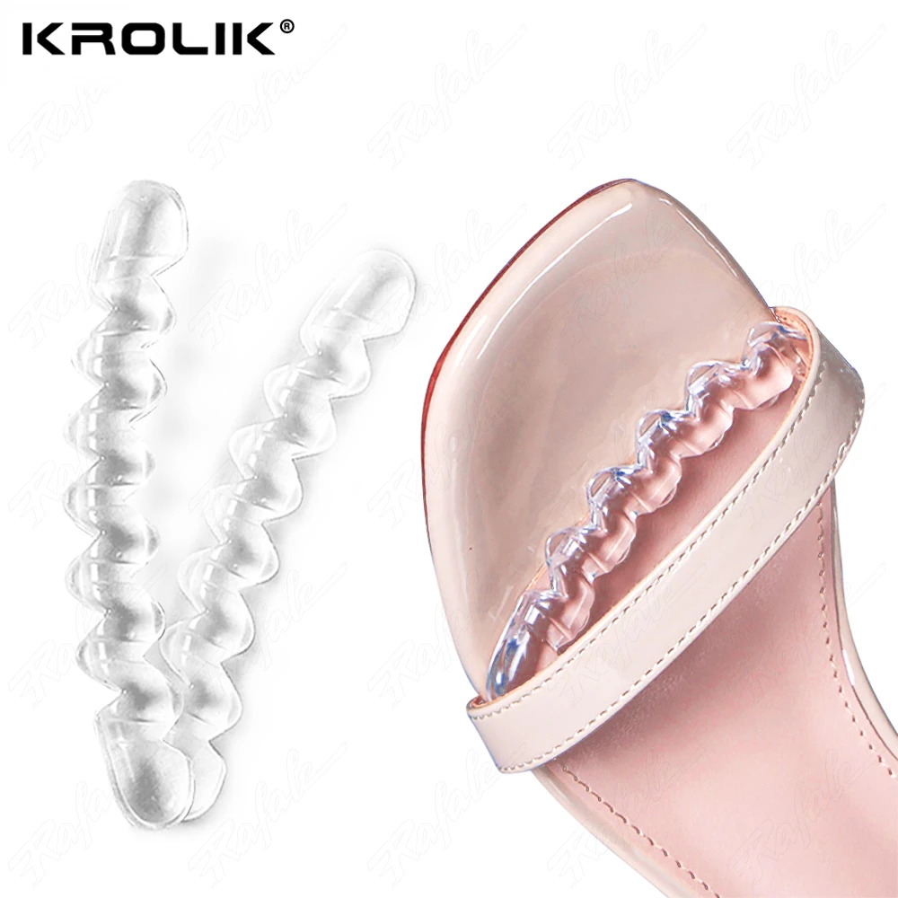 

2pcs Non-slip Insoles Stickers For Women High Heels Flip Flop Sandals Silicone Inserts Self-adhesive Foot Patch Gel Forefoot Pad