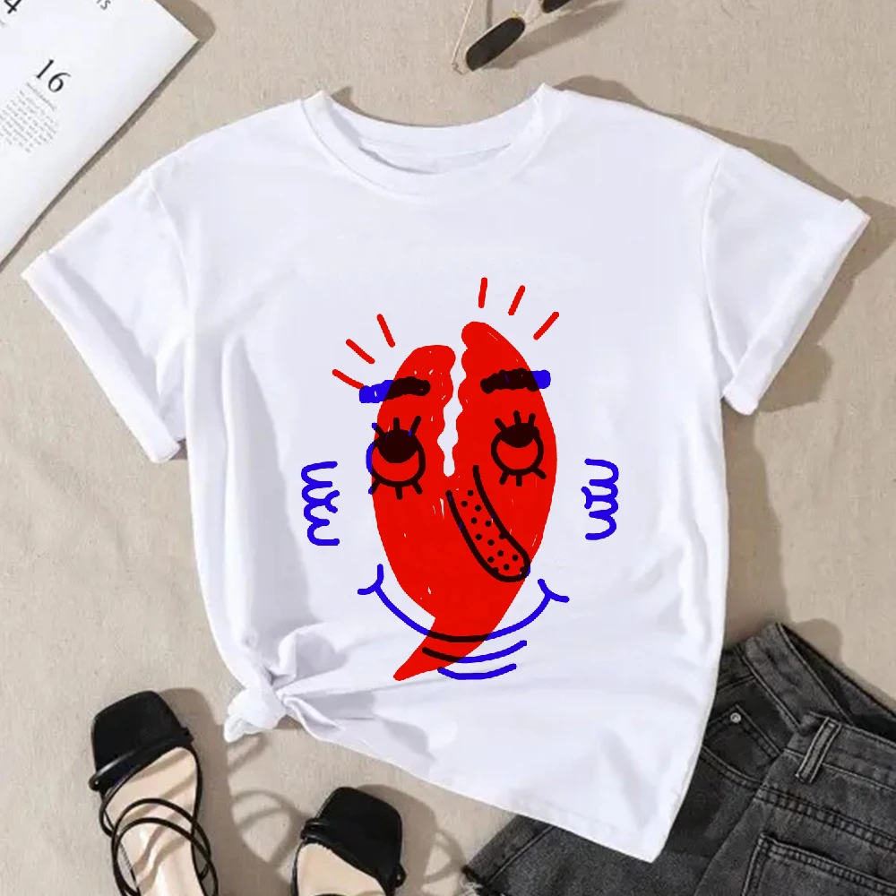 Funny Women T Shirt Summer Short Sleeve Casual White T-Shirt Streetwear Woman Clothes Free The Nipple Graphic Tees Ladys