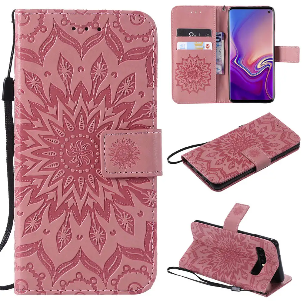 3D Leather Phone Case For Samsung Galaxy S22 S21 S20 FE Note 10 20 Ultra S10 S10E S9 S8 Plus Magnetic Flip Wallet Shell Cover