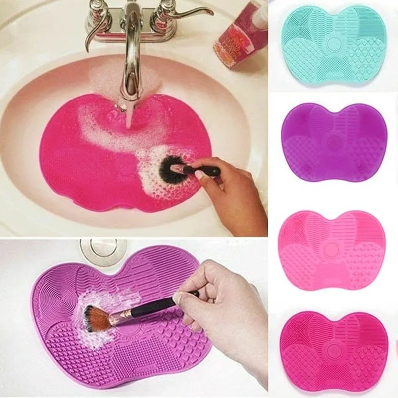 

Foundation Makeup Brush Scrubber Board Silicone Brush Cleaner Pad Make Up Washing Brush Gel Cleaning Mat Hand Tool