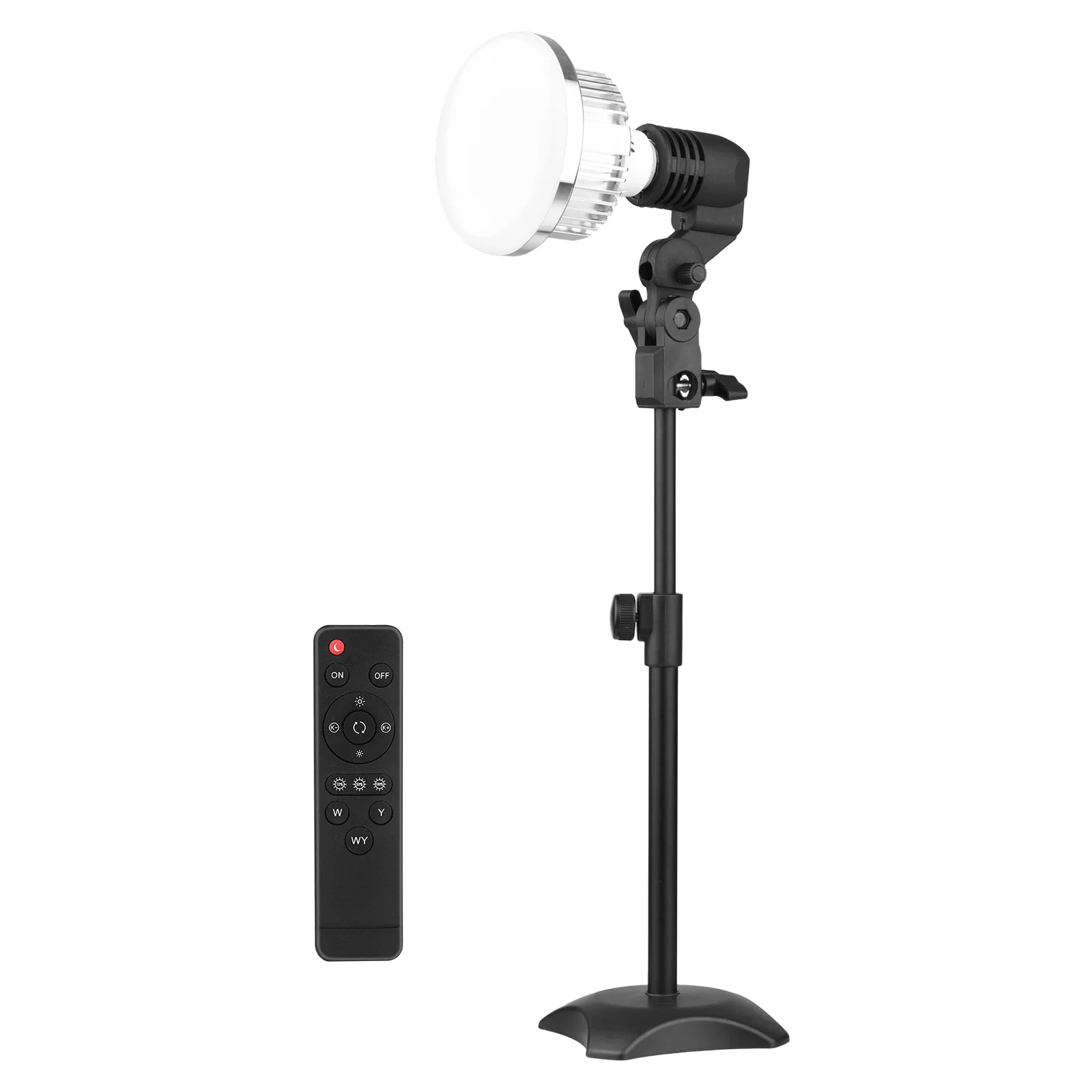 

Tabletop Photography LED Lighting Kit 85W Light Bulb 3200K-5500K+E27 Lamp Socket+Desktop Stand+Remote Control for Home Studio