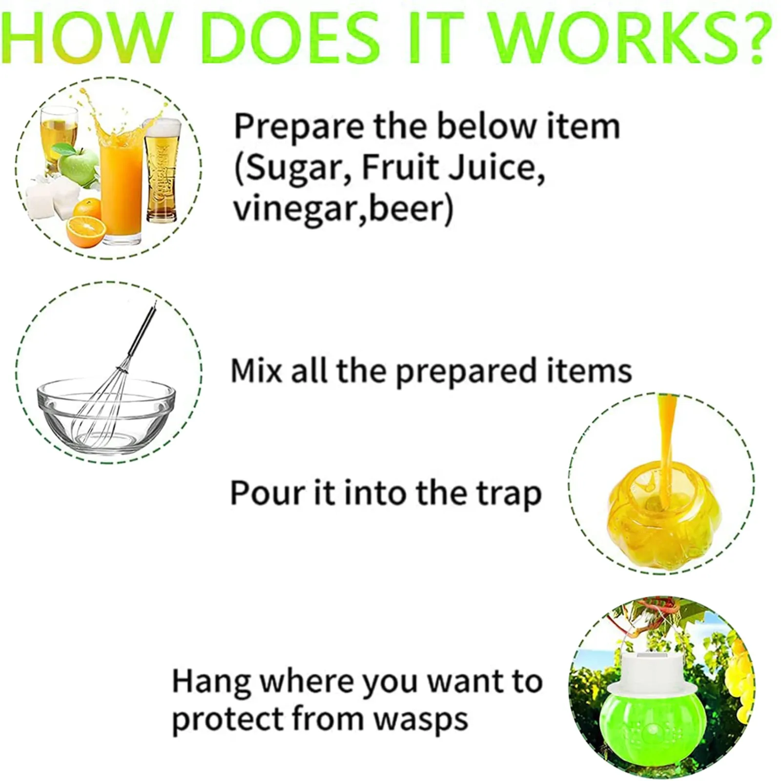 Многоразовая уличная ловушка для насекомых мух уловитель пчеловодства