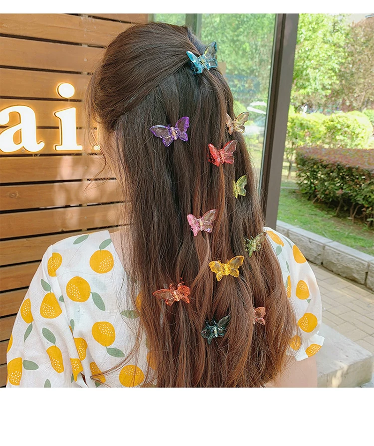 Новые карамельные матовые маленькие заколки-крабы для волос женские милые