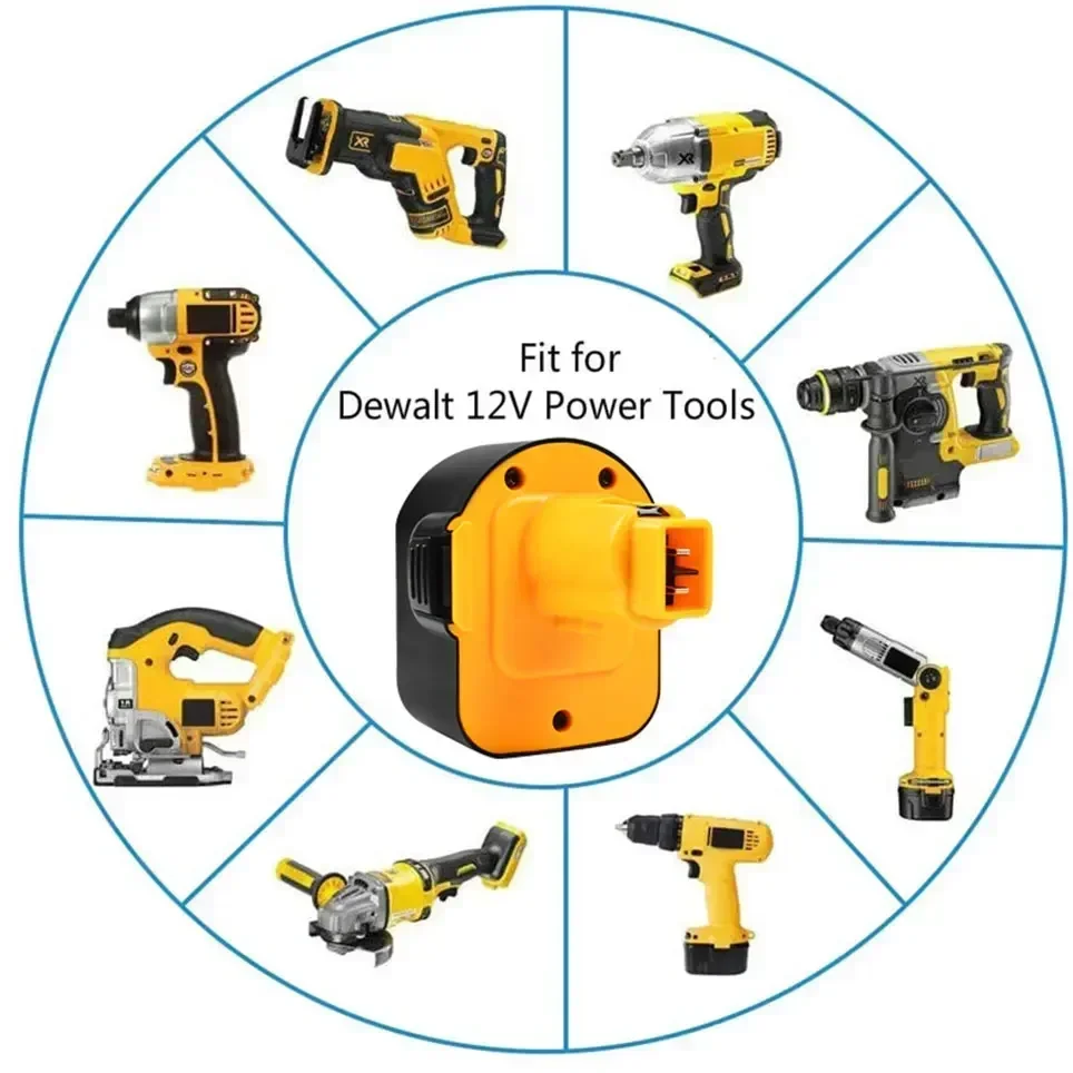 Никель-металлогидридный аккумулятор для электроинструмента Dewalt 12 В 6800 мАч