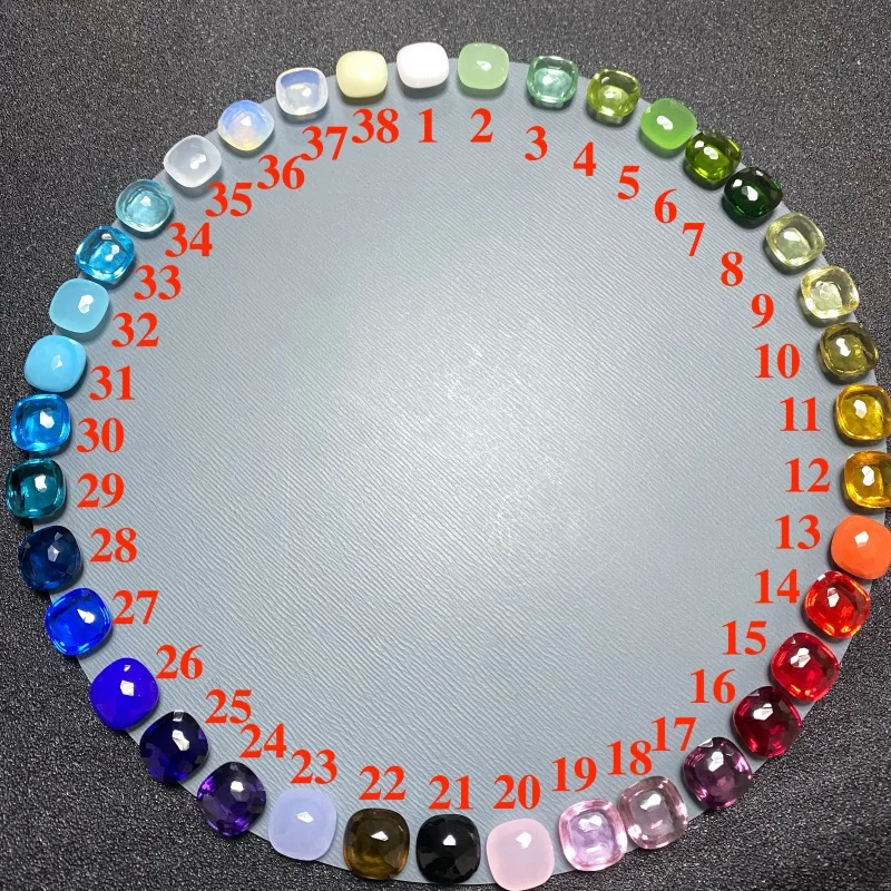 

Pomellato Ring For Women 12.6mm Flat Crystal Ring Rose Gold Plated 35 Candy Colors Crystal Pink Amethyst Turquoise Jewelry Gift