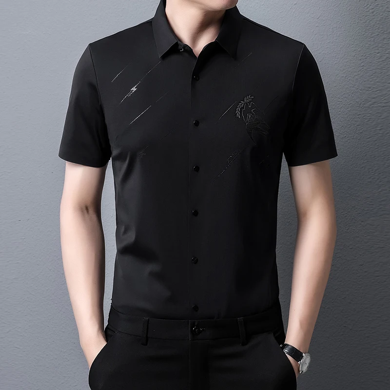 

CASUMANL Brand Shirts for Men 2022 New Summer Thin Short Sleeve Print Men Shirts Fashion Business Casual Camisas Para Hombre