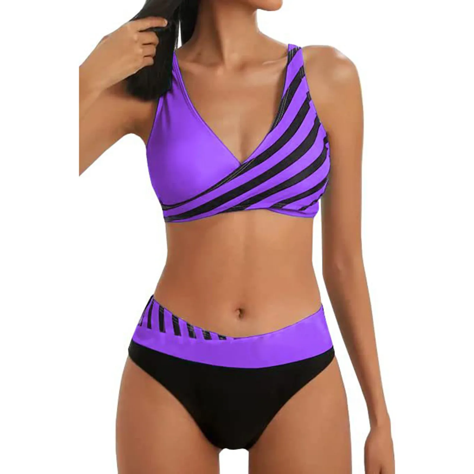

Women's High Waisted Tankini Two Pieces Tankini Set Swimsuit Womens Bathing Suit with Shirt Swim Tops for Women Swimwear