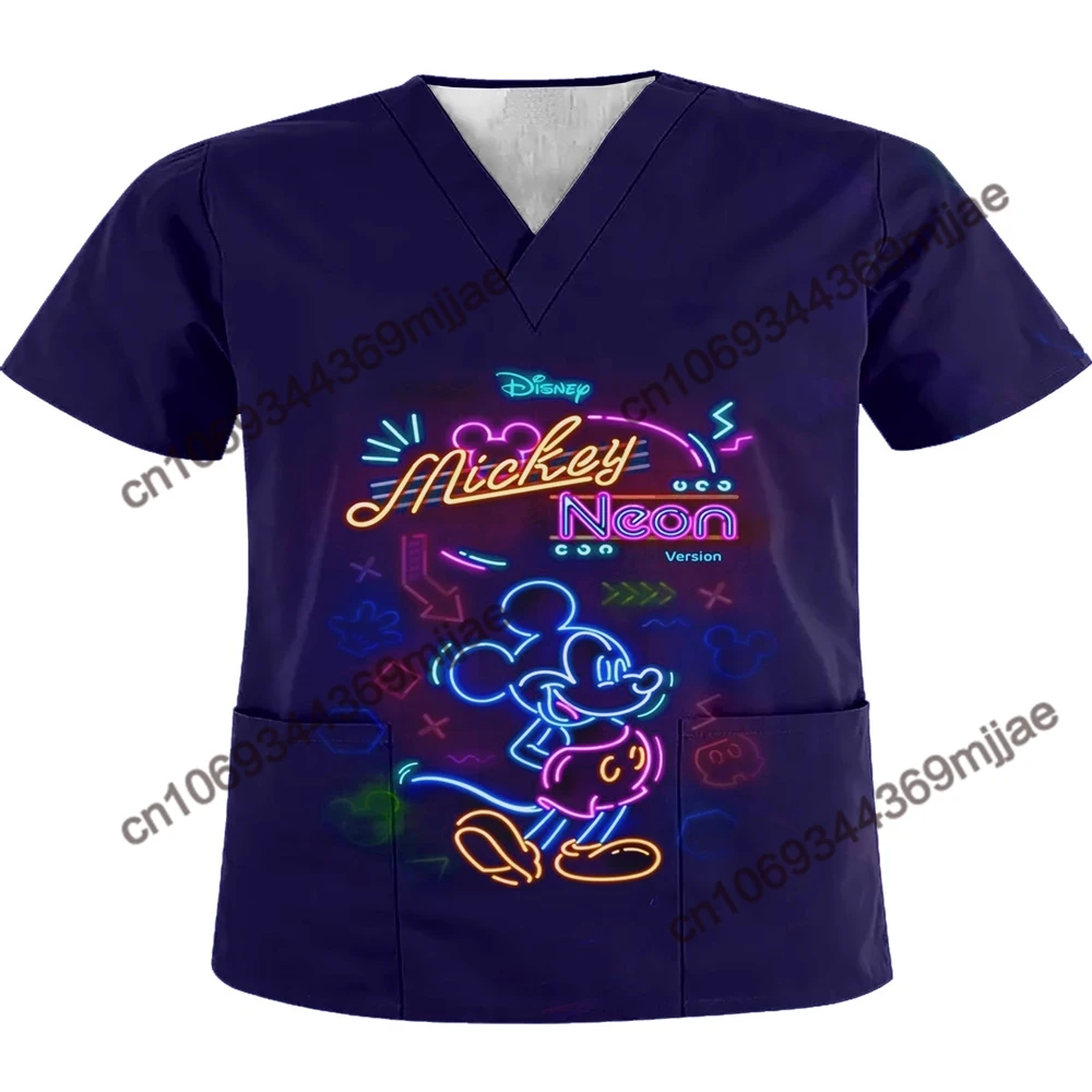 

Disney Women's T-shirts 2023 Women V Neck Nurse T-shirt T-shirts Woman Free Shipping Offer Summer Sexy Tops Tees Clothing