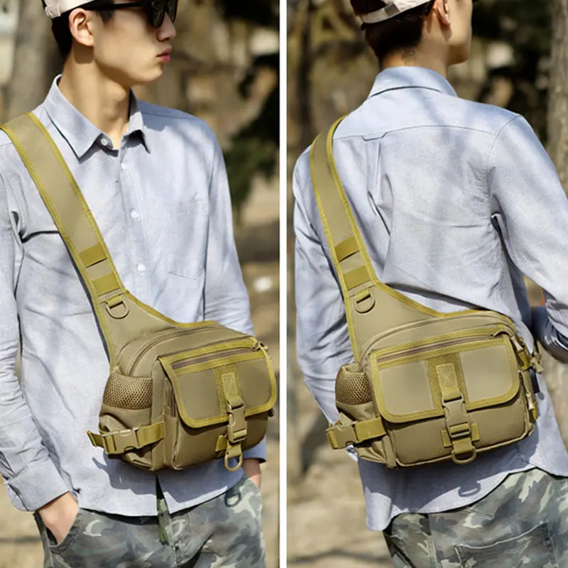 

Upgrade Bodypack USB Waist Pack Fish Lures Gear Utility Storage Fishing Bag Fishing Tackle Bags Single Shoulder Crossbody Bag