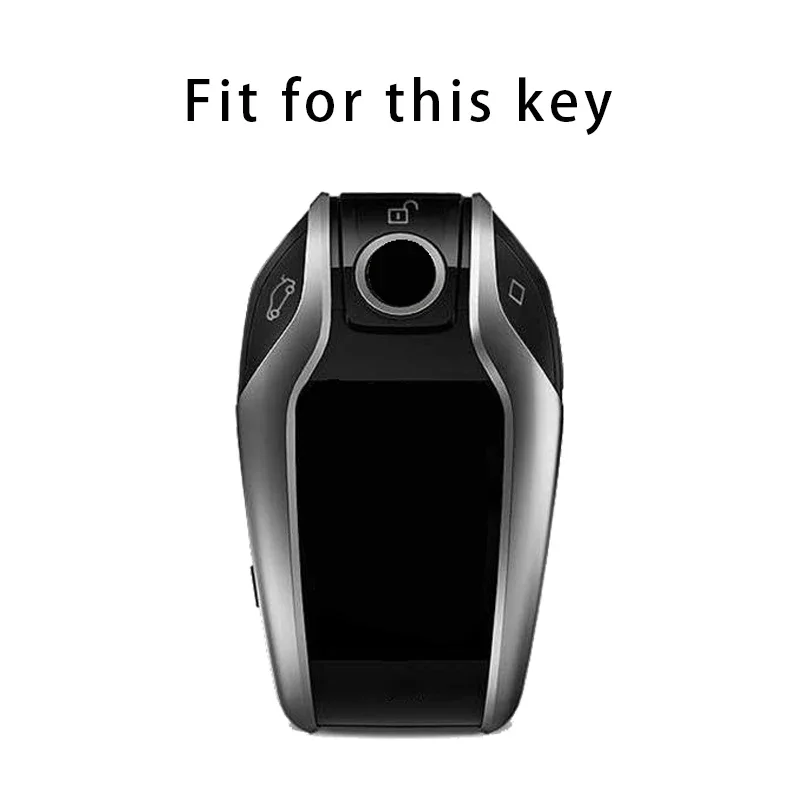 Фото Кожаный чехол для автомобильного ключа из ТПУ для BMW LCD Smart New 5 серии 53016 GT Car X3 7 серии Чехлы для ключей 740 Защитная пленка без ключа №2