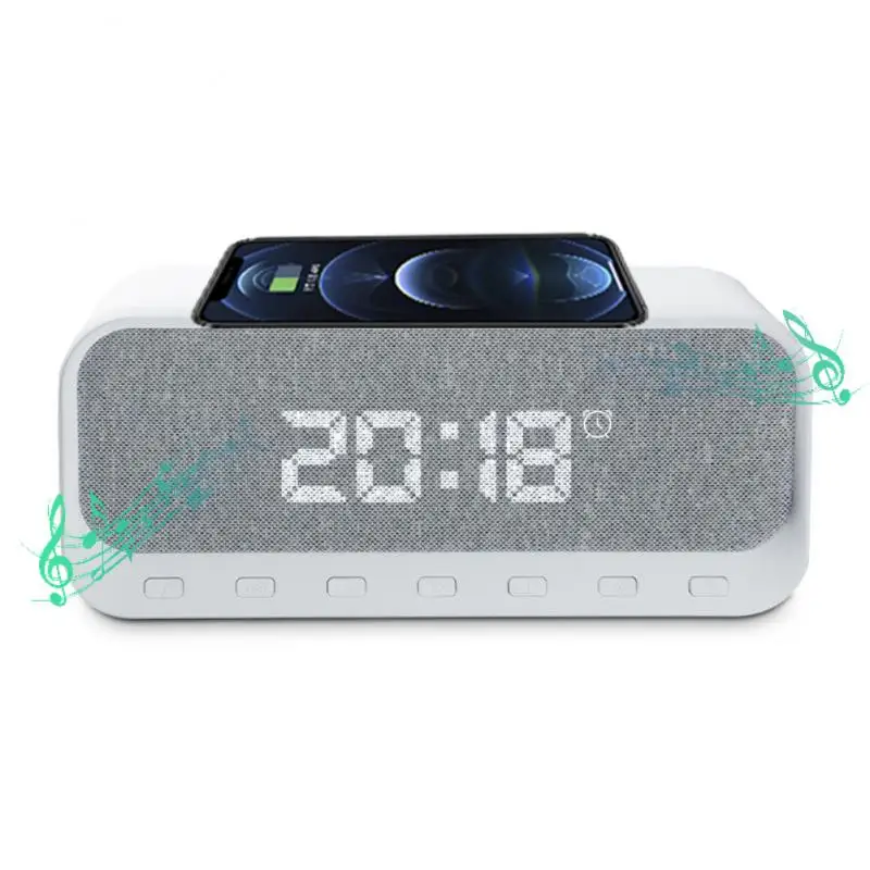 

Radio Stereo Subwoofer Portable Function Thermometer Speakers Alarm Clock Super Bass For Boy Gift Speaker Digital W28