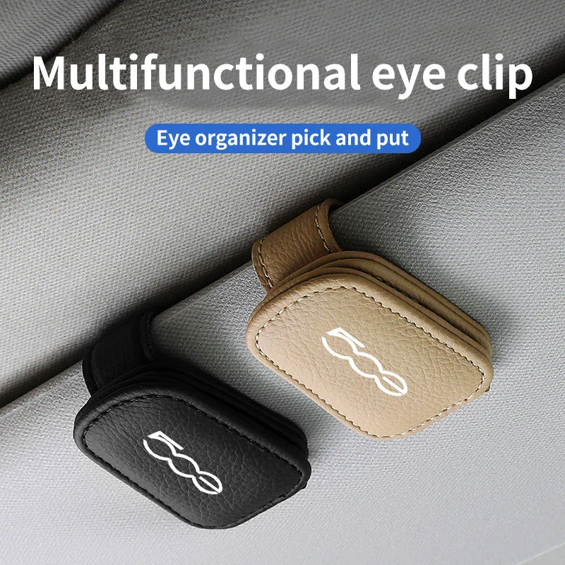 

Car Sunglasses Holder For Fiat 500e Multi-function Glasses Clip Bill Clip Car Accessories Car Glasses Holder