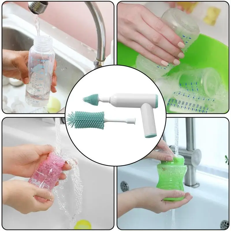 

Electric Bottle Brush Waterproof Bottle Cleaner USB Rechargeable BabyPacifier Cup Effortlessly 360Degree Rotating Straw Cleaner