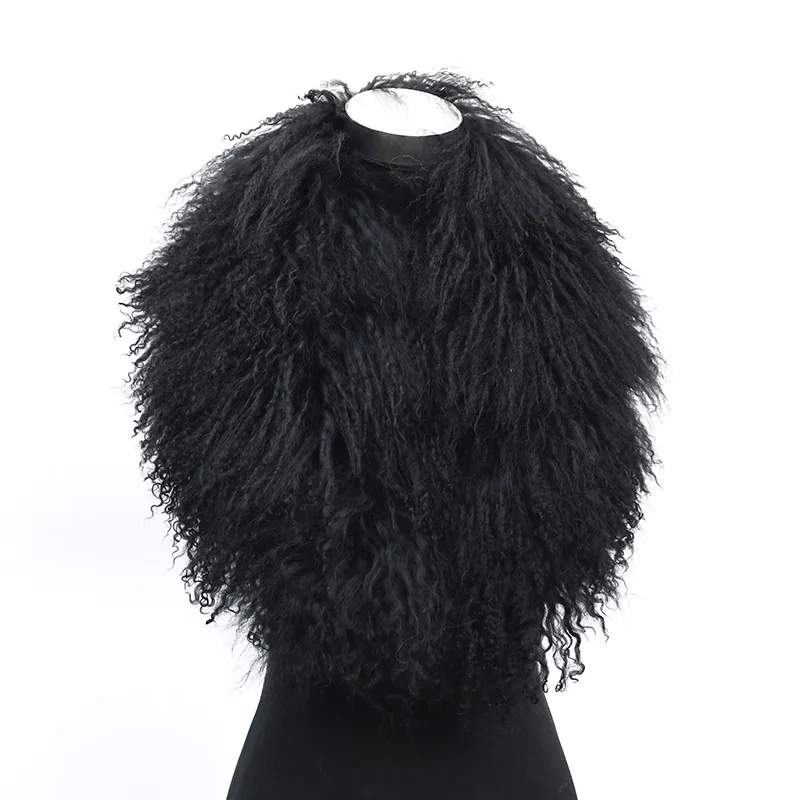 Длинные волосы модная одежда украшение воротника теплые монгольские воротники