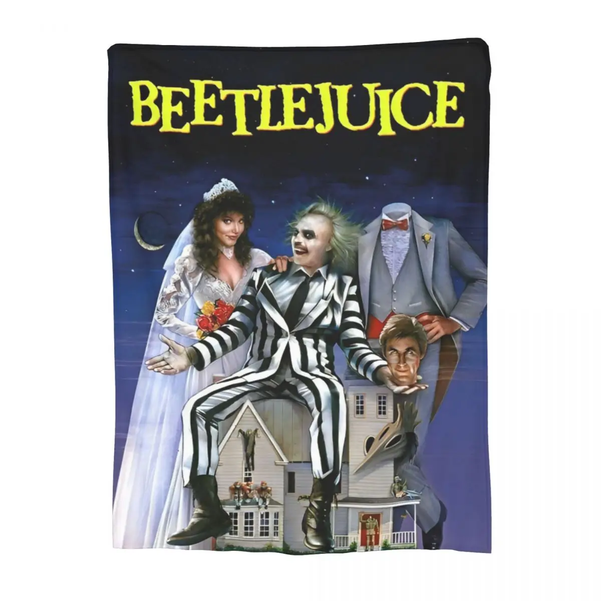 Бархатные пледы B-Beetlejuices одеяло из фильма ужасов 80-х годов для кровати дивана
